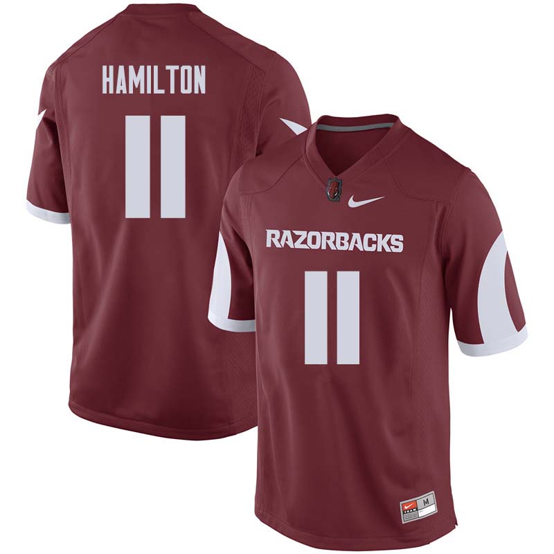 Men #11 Cobi Hamilton Arkansas Razorback College Football Jerseys Sale-Cardinal - Click Image to Close